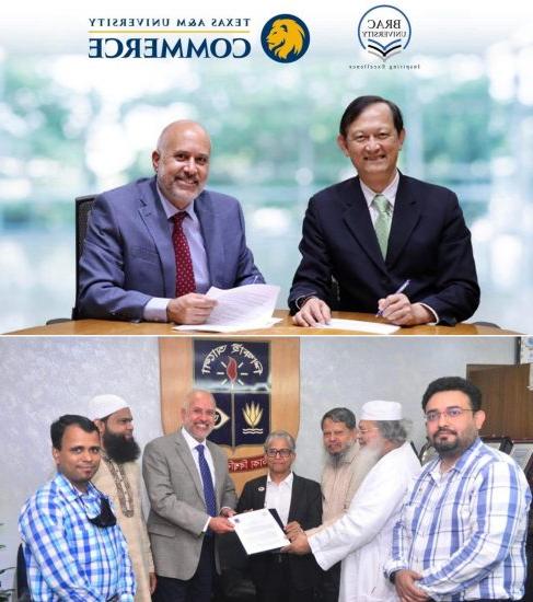 Dr. Mario Hayek with TAMUC signs agreements